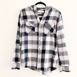 Thread + Supply Pink Black and White Flannel